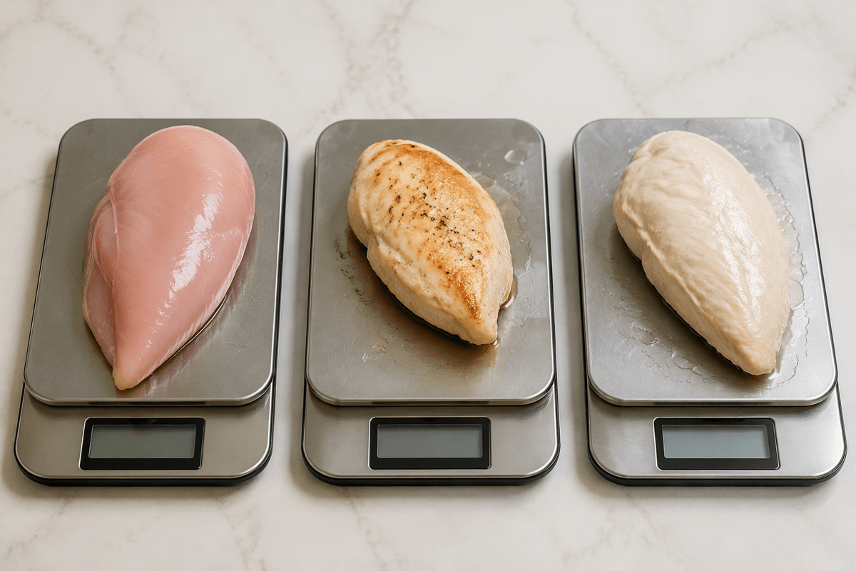 Cooking method shifts protein per ounce, not protein itself
